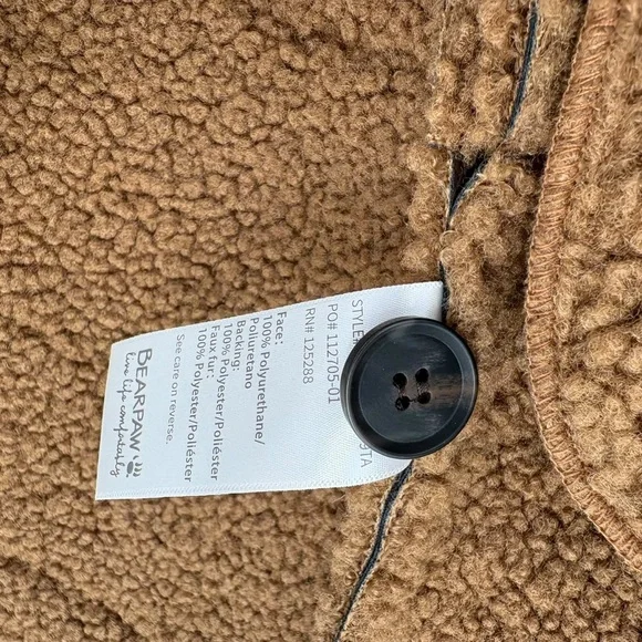 NWOT Bearpaw Sherpa Mixed Media Jacket Coat - Picture 8 of 8